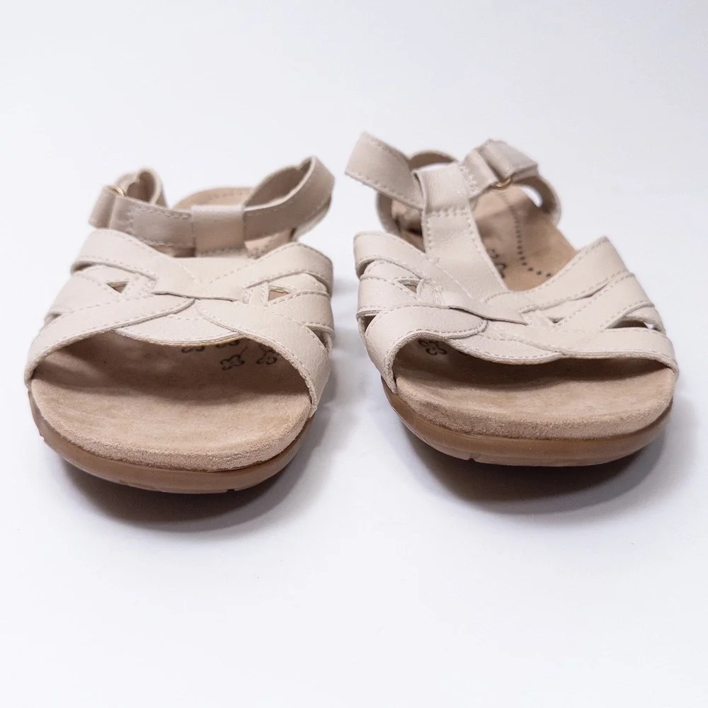 Baretraps Sandals Womens 11M Beige‎ Strappy Hook Loop Comfort